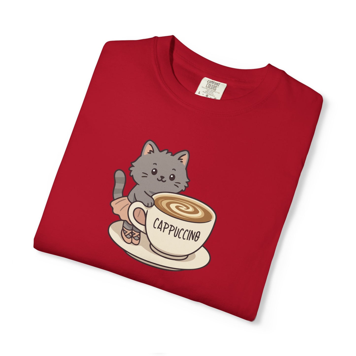 T-Shirt: Ballerina Meow Cappuccino – Cute Cat Ballet Coffee Lover Graphic Tee – Whimsical Unisex Shirt for Cozy Vibes & Caffeine Fans