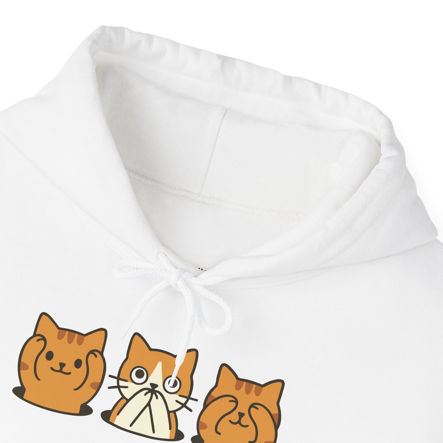 Hoodie: Three Wise Cats (Unisex Heavy Blend™)