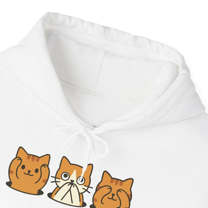 Hoodie: Three Wise Cats (Unisex Heavy Blend™)