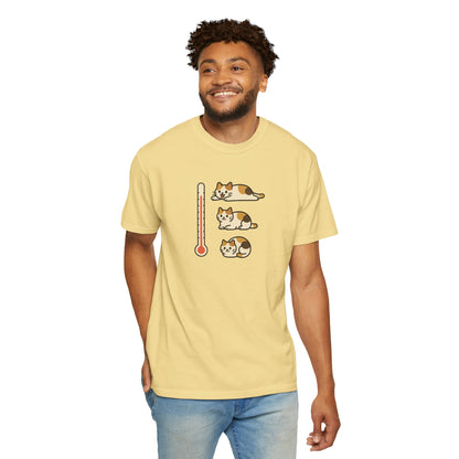 T-Shirt: ThermoMeow – Funny Cat Temperature Chart Graphic Tee – Cute Unisex Shirt for Cat Lovers & Weather Moods