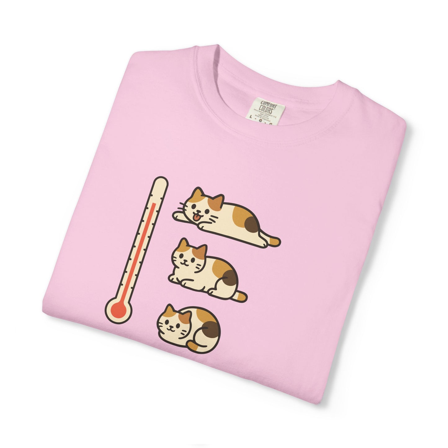 T-Shirt: ThermoMeow – Funny Cat Temperature Chart Graphic Tee – Cute Unisex Shirt for Cat Lovers & Weather Moods