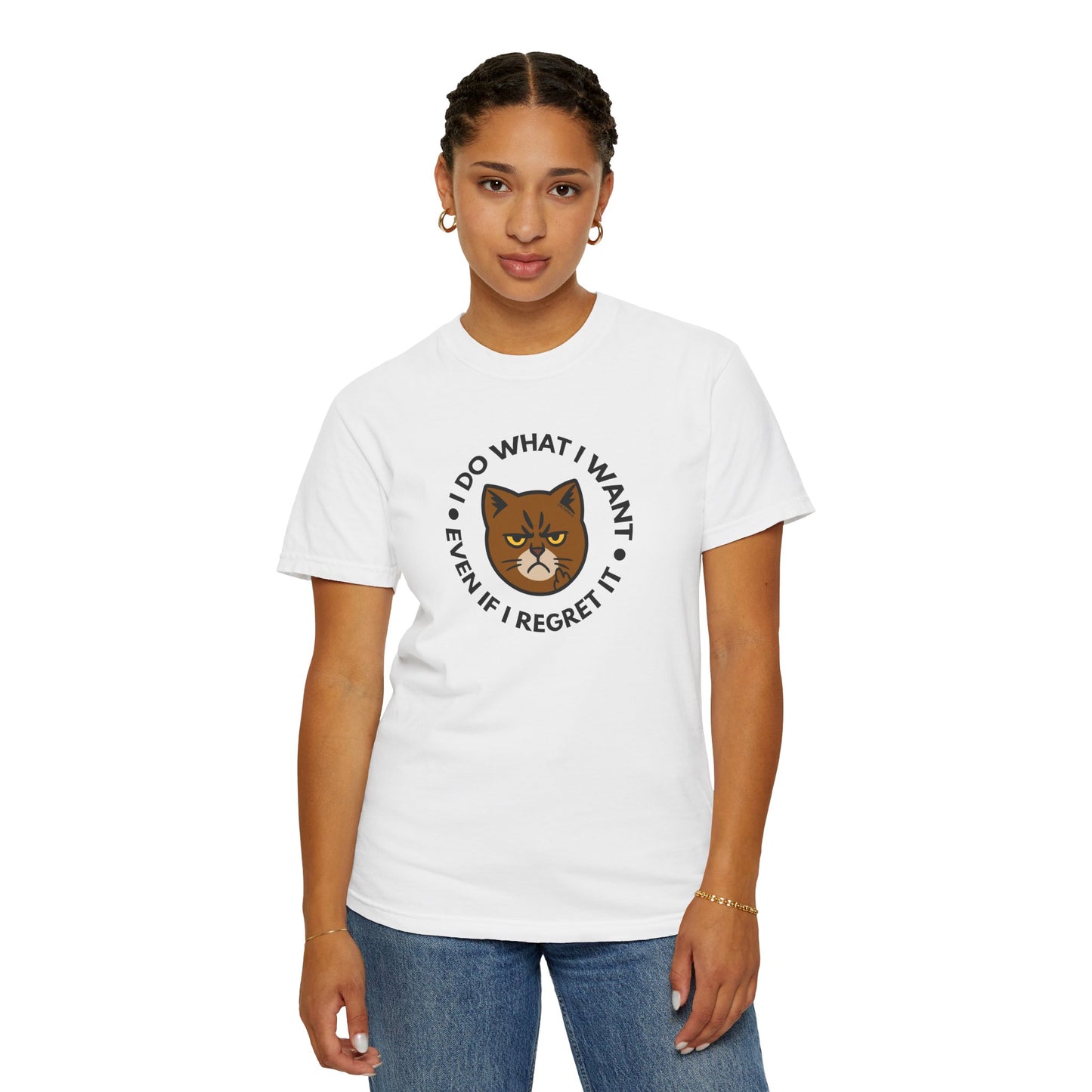 T-Shirt: I Do What I Want – Add a Photo of Your Cat to Have it Printed on a Shirt
