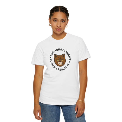 T-Shirt: I Do What I Want – Add a Photo of Your Cat to Have it Printed on a Shirt