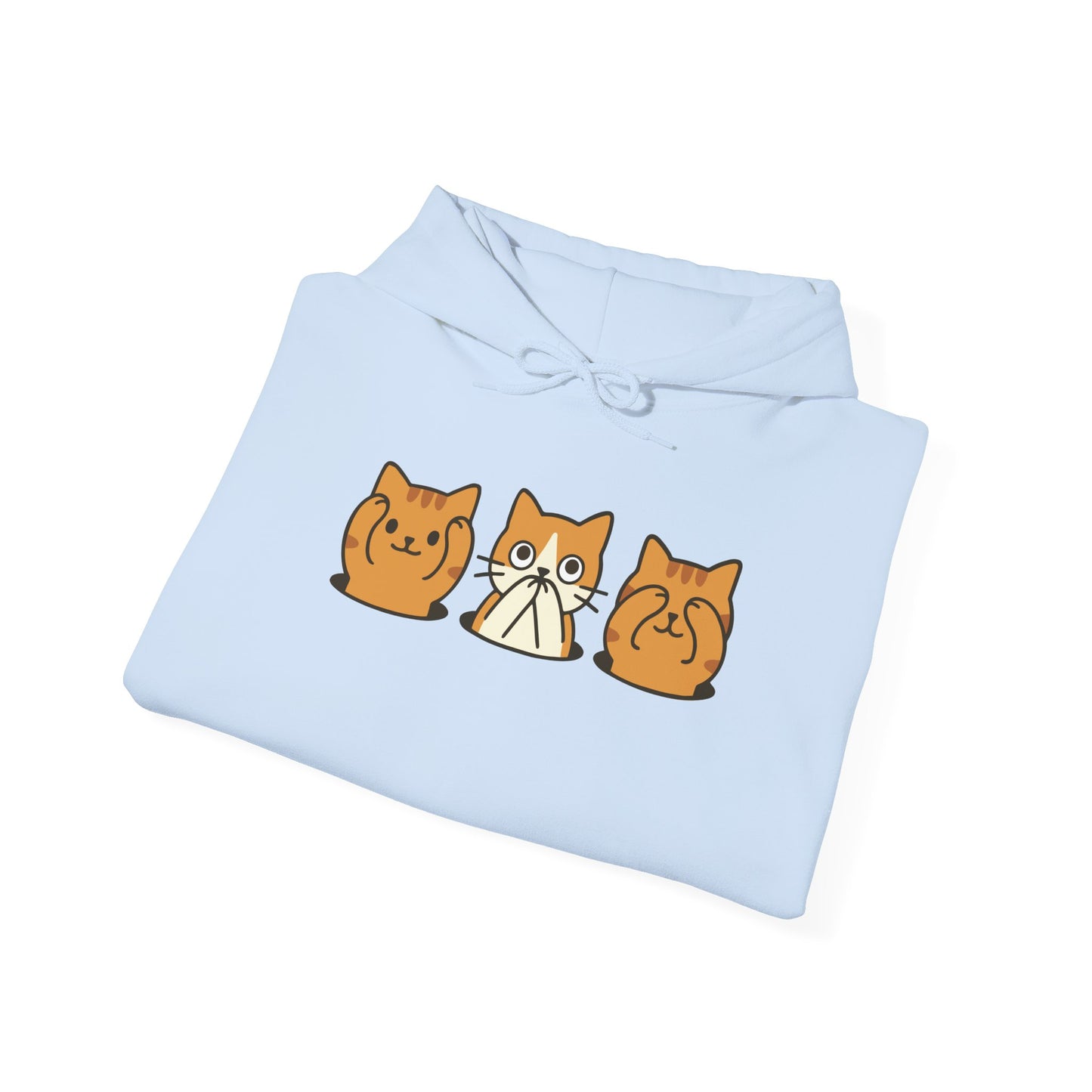 Hoodie: Three Wise Cats (Unisex Heavy Blend™)