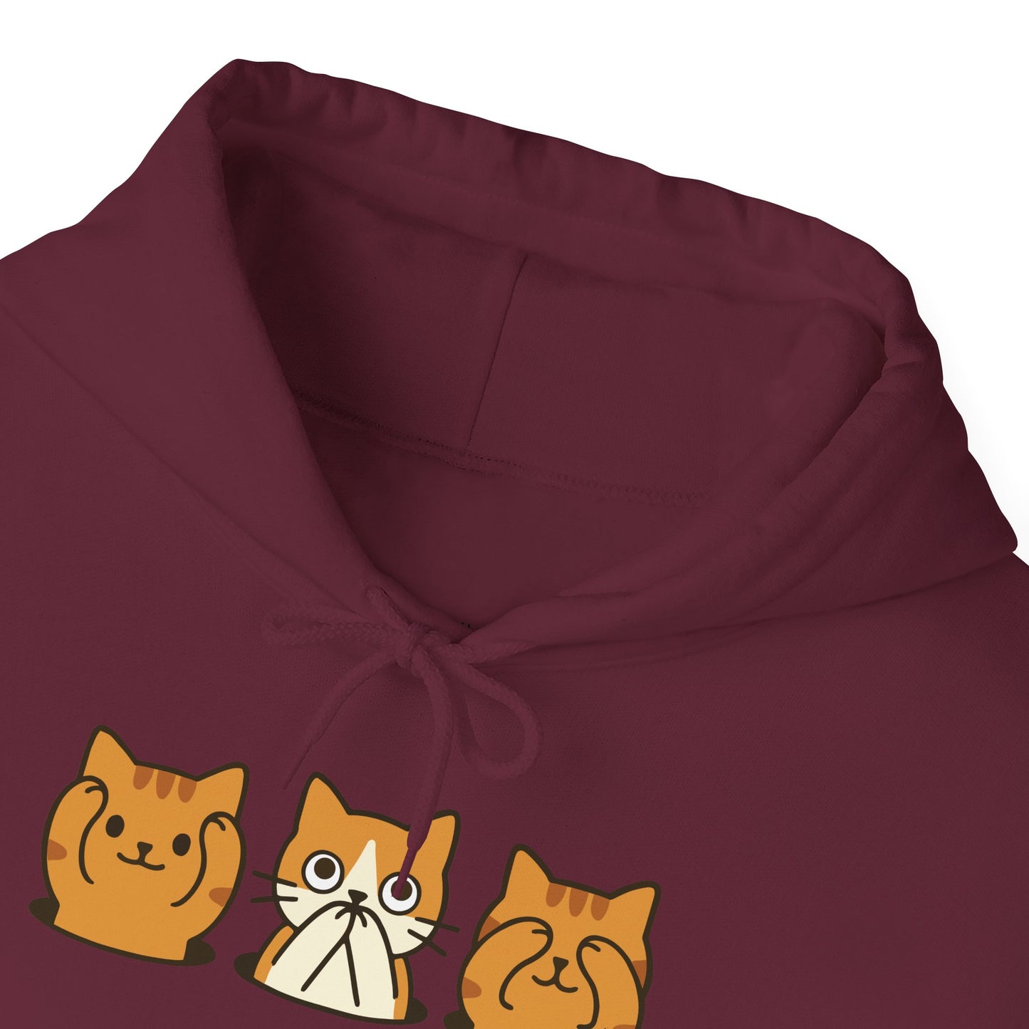 Hoodie: Three Wise Cats (Unisex Heavy Blend™)
