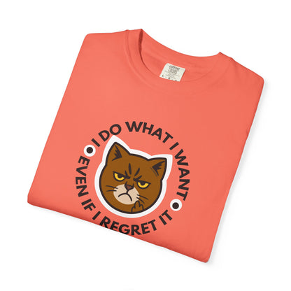 T-Shirt: I Do What I Want – Add a Photo of Your Cat to Have it Printed on a Shirt