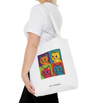 Tote Bag: Pop Art Cats