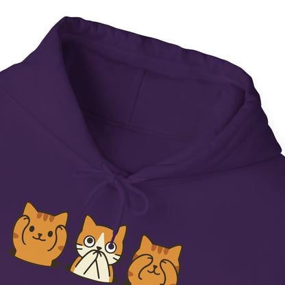 Hoodie: Three Wise Cats (Unisex Heavy Blend™)