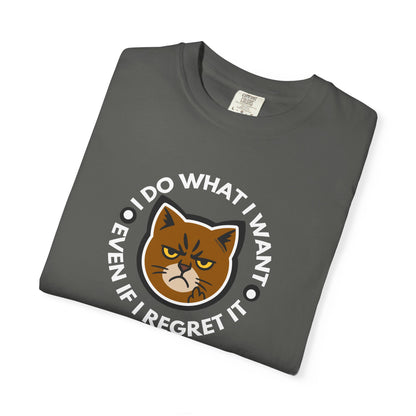 T-Shirt: I Do What I Want – Add a Photo of Your Cat to Have it Printed on a Shirt