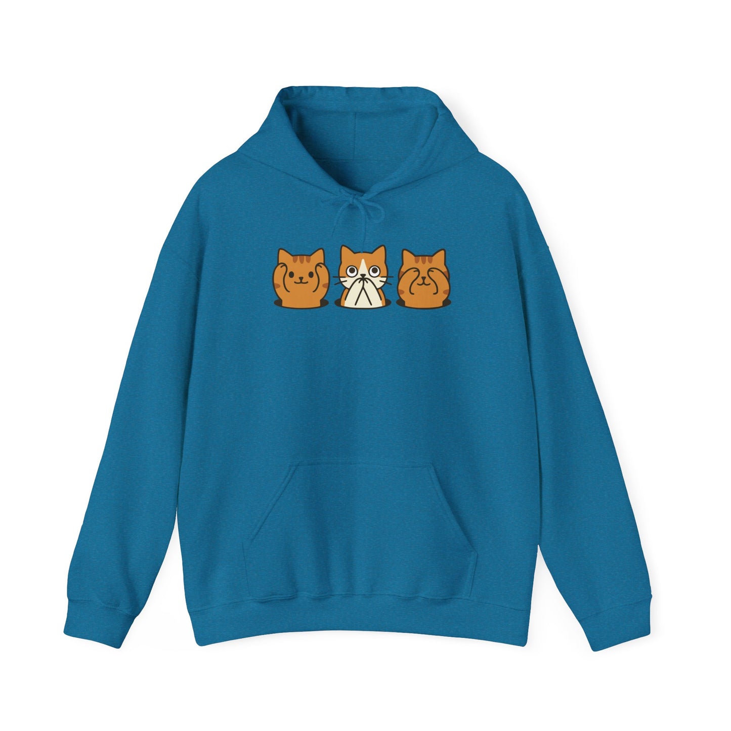 Hoodie: Three Wise Cats (Unisex Heavy Blend™)