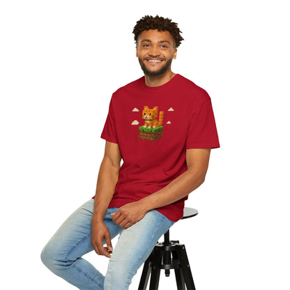 T-Shirt: Pixel Cat - Pixel Style Kitty Graphic Tee - Funny Unisex Shirt for Gamers and Cat Lovers with Retro Vibes