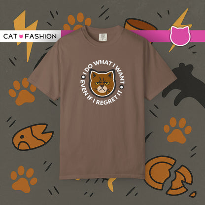 T-Shirt: I Do What I Want – Add a Photo of Your Cat to Have it Printed on a Shirt