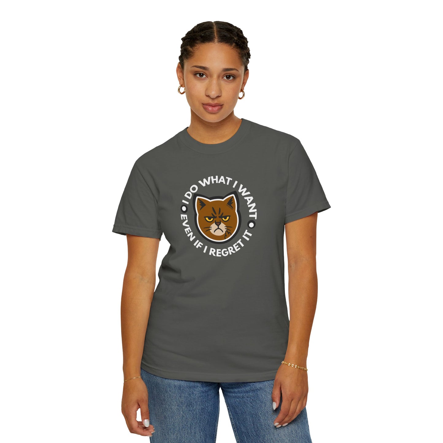 T-Shirt: I Do What I Want – Add a Photo of Your Cat to Have it Printed on a Shirt