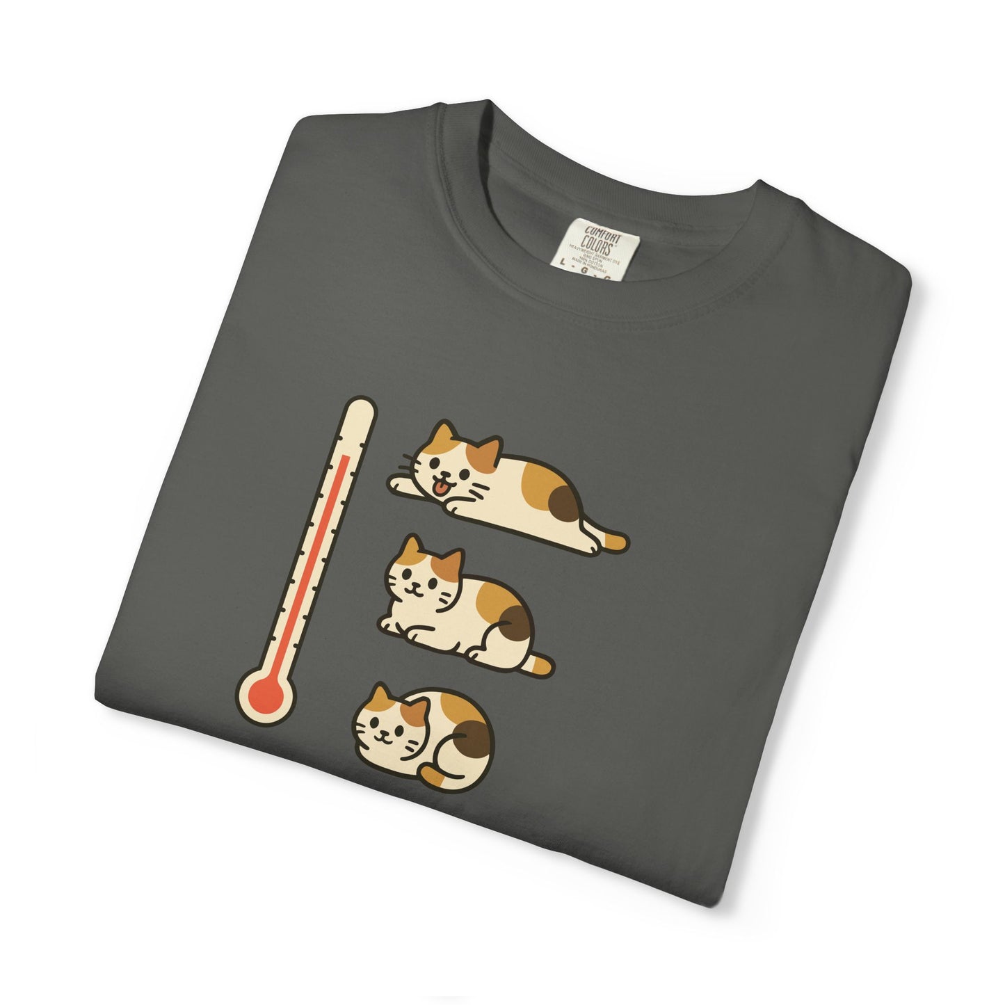 T-Shirt: ThermoMeow – Funny Cat Temperature Chart Graphic Tee – Cute Unisex Shirt for Cat Lovers & Weather Moods