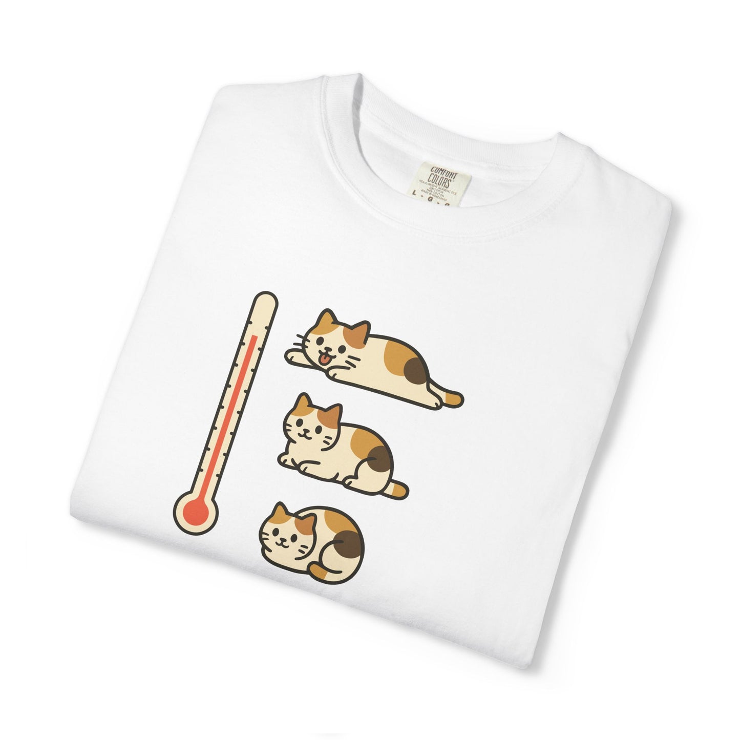 T-Shirt: ThermoMeow – Funny Cat Temperature Chart Graphic Tee – Cute Unisex Shirt for Cat Lovers & Weather Moods