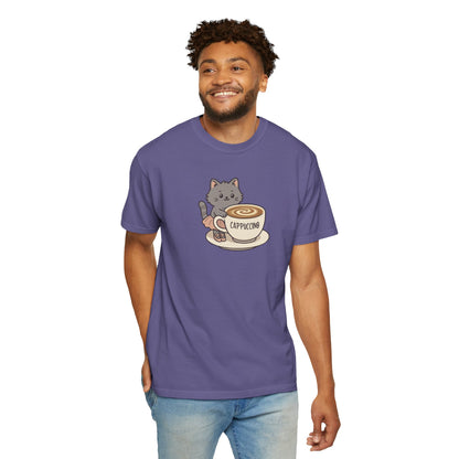 T-Shirt: Ballerina Meow Cappuccino – Cute Cat Ballet Coffee Lover Graphic Tee – Whimsical Unisex Shirt for Cozy Vibes & Caffeine Fans