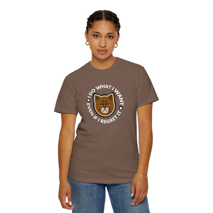 T-Shirt: I Do What I Want – Add a Photo of Your Cat to Have it Printed on a Shirt