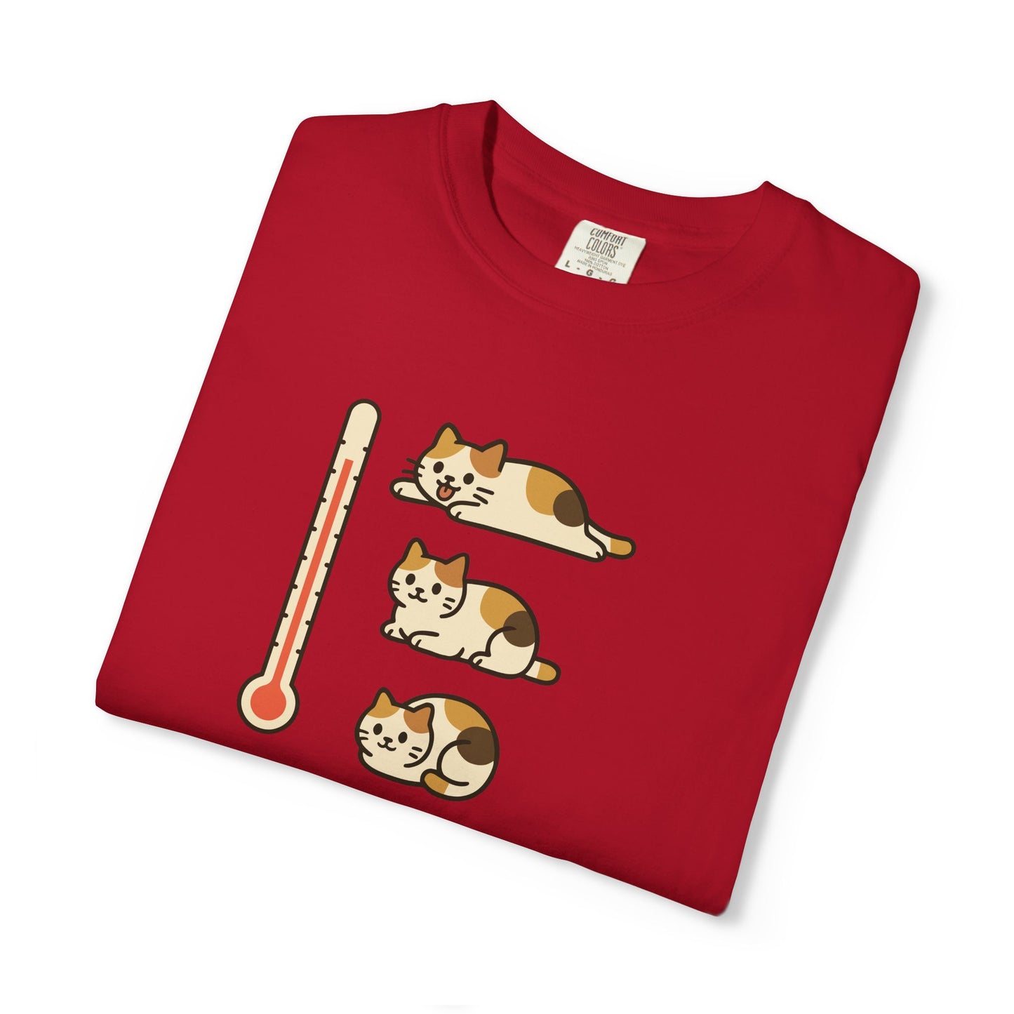 T-Shirt: ThermoMeow – Funny Cat Temperature Chart Graphic Tee – Cute Unisex Shirt for Cat Lovers & Weather Moods