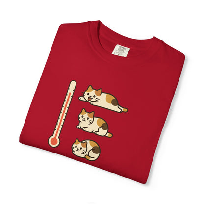 T-Shirt: ThermoMeow – Funny Cat Temperature Chart Graphic Tee – Cute Unisex Shirt for Cat Lovers & Weather Moods