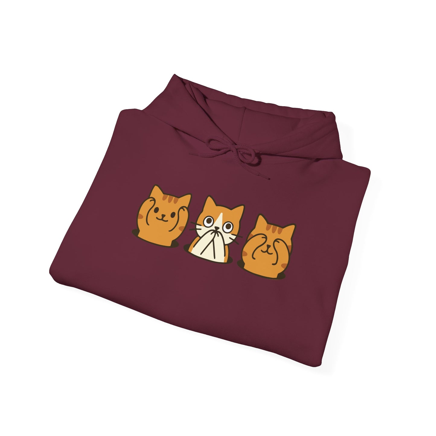 Hoodie: Three Wise Cats (Unisex Heavy Blend™)