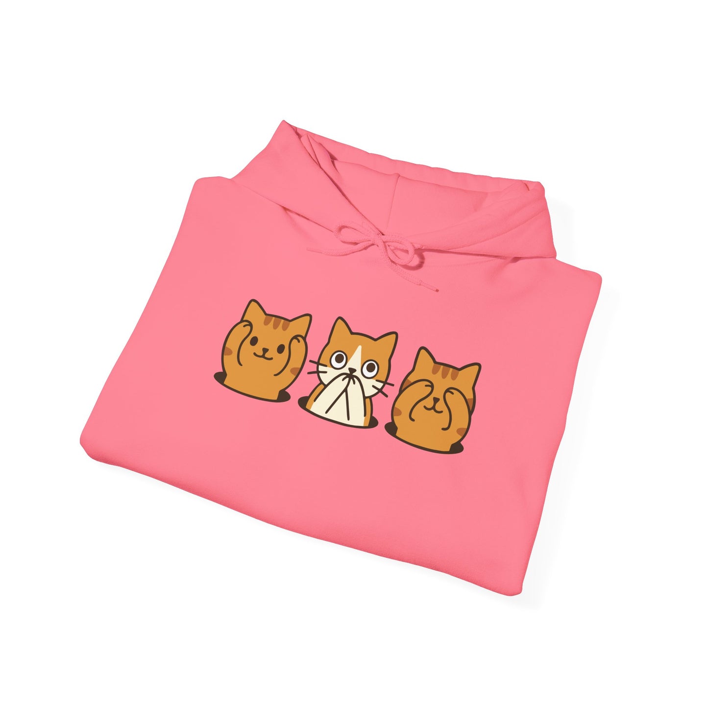 Hoodie: Three Wise Cats (Unisex Heavy Blend™)