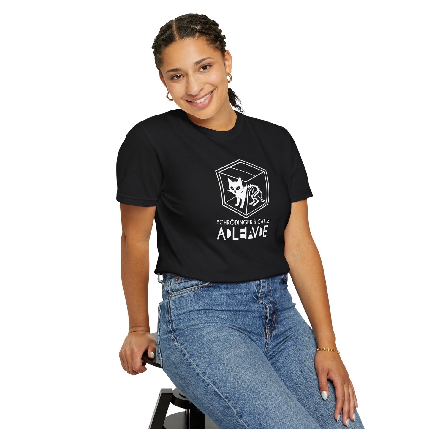 T-Shirt: Schrödinger’s Cat Paradox – Funny Quantum Physics Graphic Tee – Cool Unisex Science Shirt for Nerdy Vibes