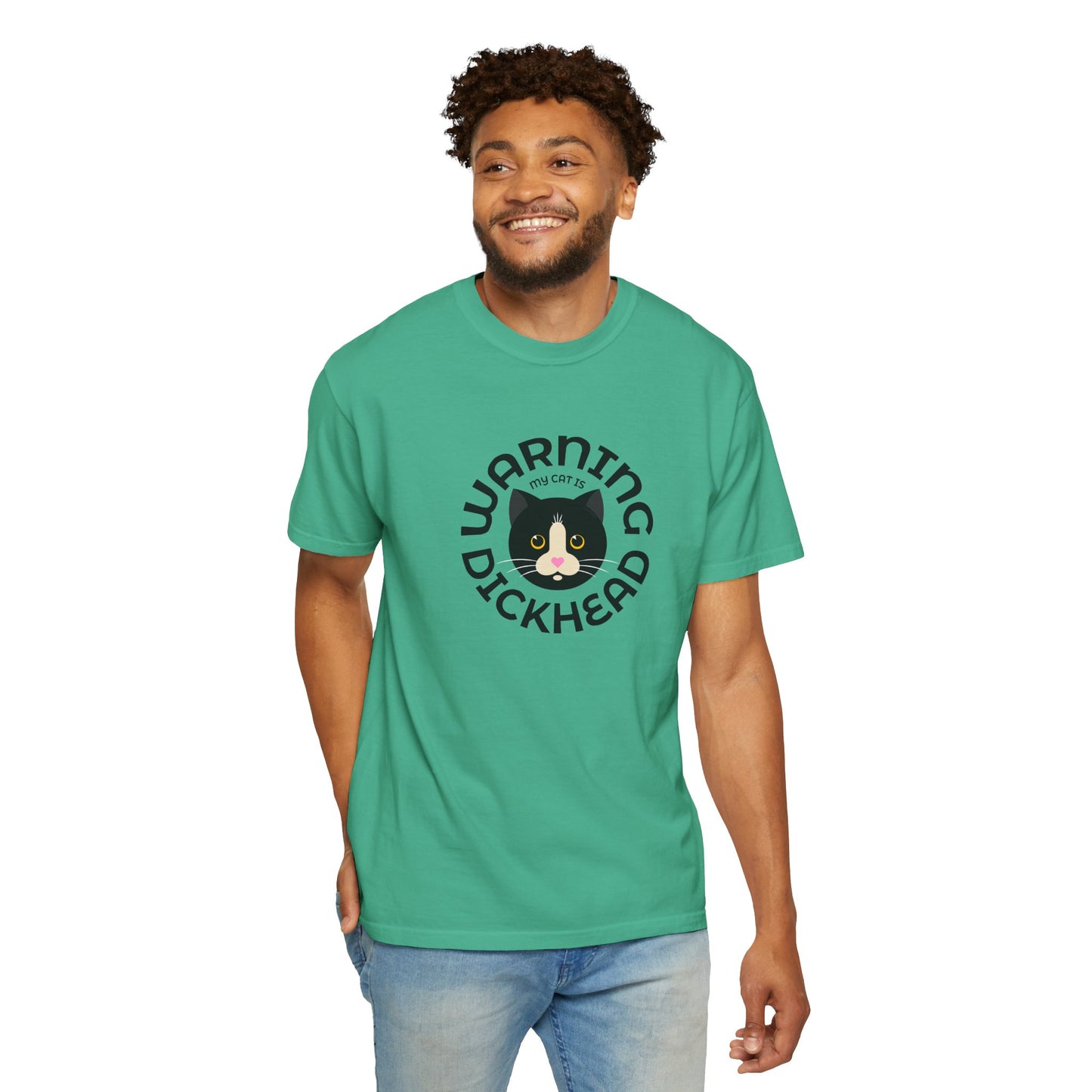 T-Shirt: My Cat Is a Dickhead – Add a Photo of Your Cat to Have it Printed on a Shirt.