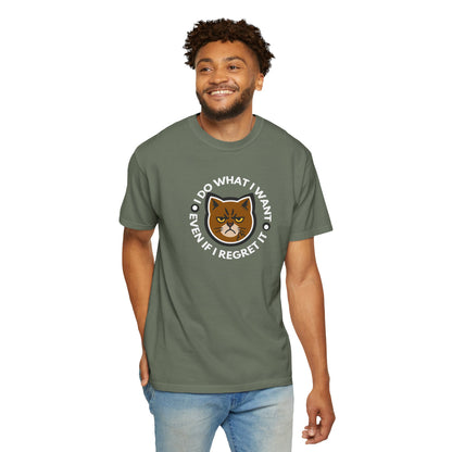 T-Shirt: I Do What I Want – Add a Photo of Your Cat to Have it Printed on a Shirt