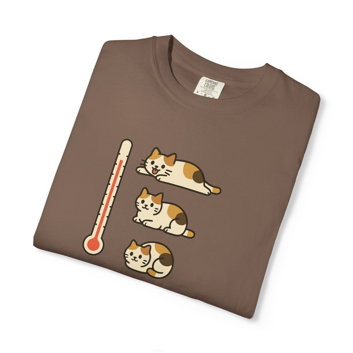 T-Shirt: ThermoMeow – Funny Cat Temperature Chart Graphic Tee – Cute Unisex Shirt for Cat Lovers & Weather Moods
